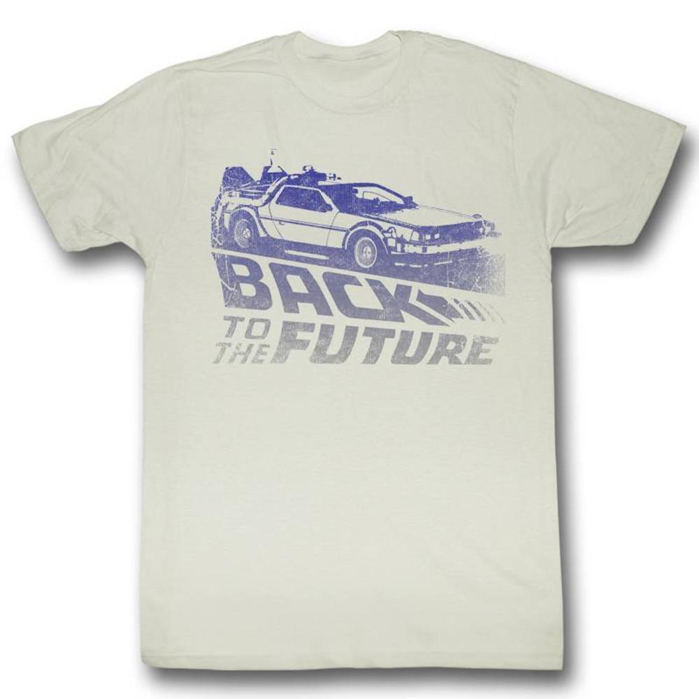 Back To The Future Fade Natural Adult T Shirt